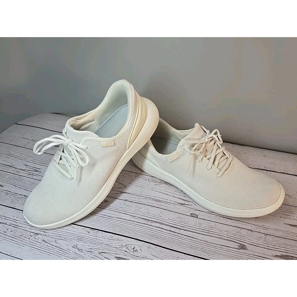 Kizik Madrid Eco Knit Mens 10.5 White‎ Cream Shoes Athletic Running Walking